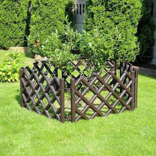 Gartenzaun Gitter Braun