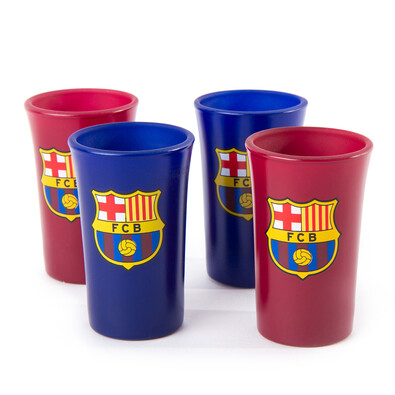 FC Barcelona Zestaw 4 Kieliszków do wódki, Colored