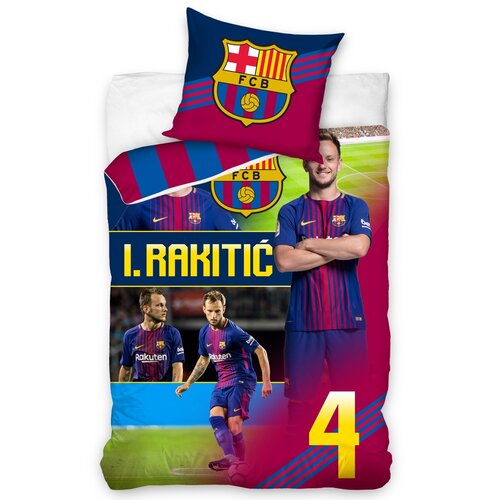 Bavlnené obliečky FC Barcelona Rakitić, 140 x 200 cm, 70 x 80 cm