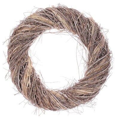 Pleteni venec sivo-rjava, premer 40 cm