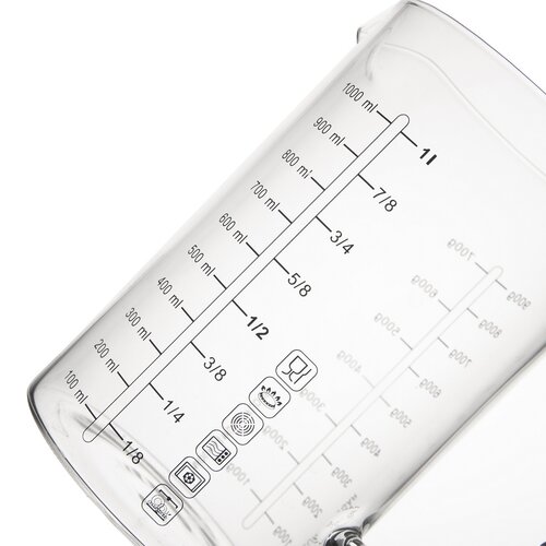 Cană de măsurare Orion din sticlă borosilicată, 1l
