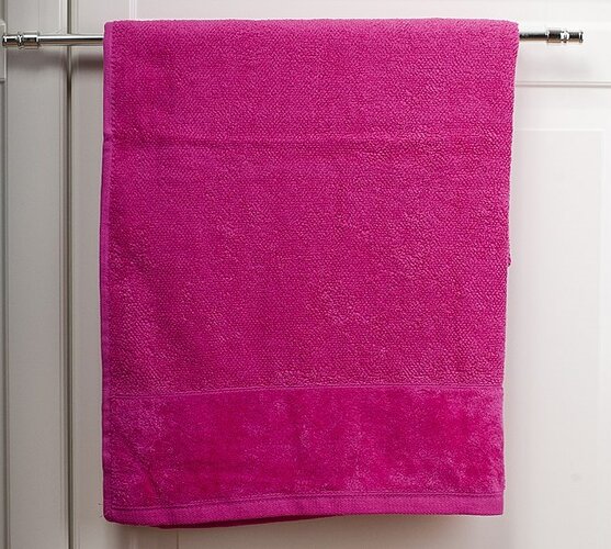 Prosop Velour roz, 70 x 140 cm