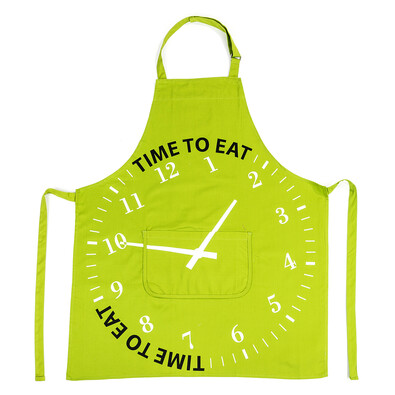 Zástěra TIME TO EAT zelená, 75 x 85 cm