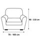 Sada multielasztikus fotelhuzat szürke, 70 - 100 cm