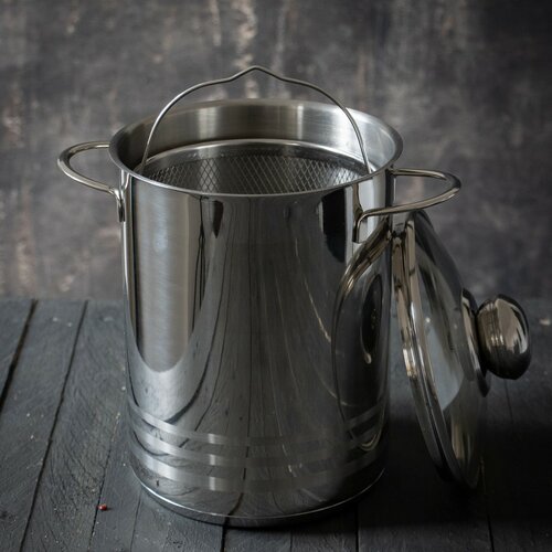 Elo 22616 Basic Vas de sparanghel din oțelinoxidabil Brillant 16 cm, 4 l