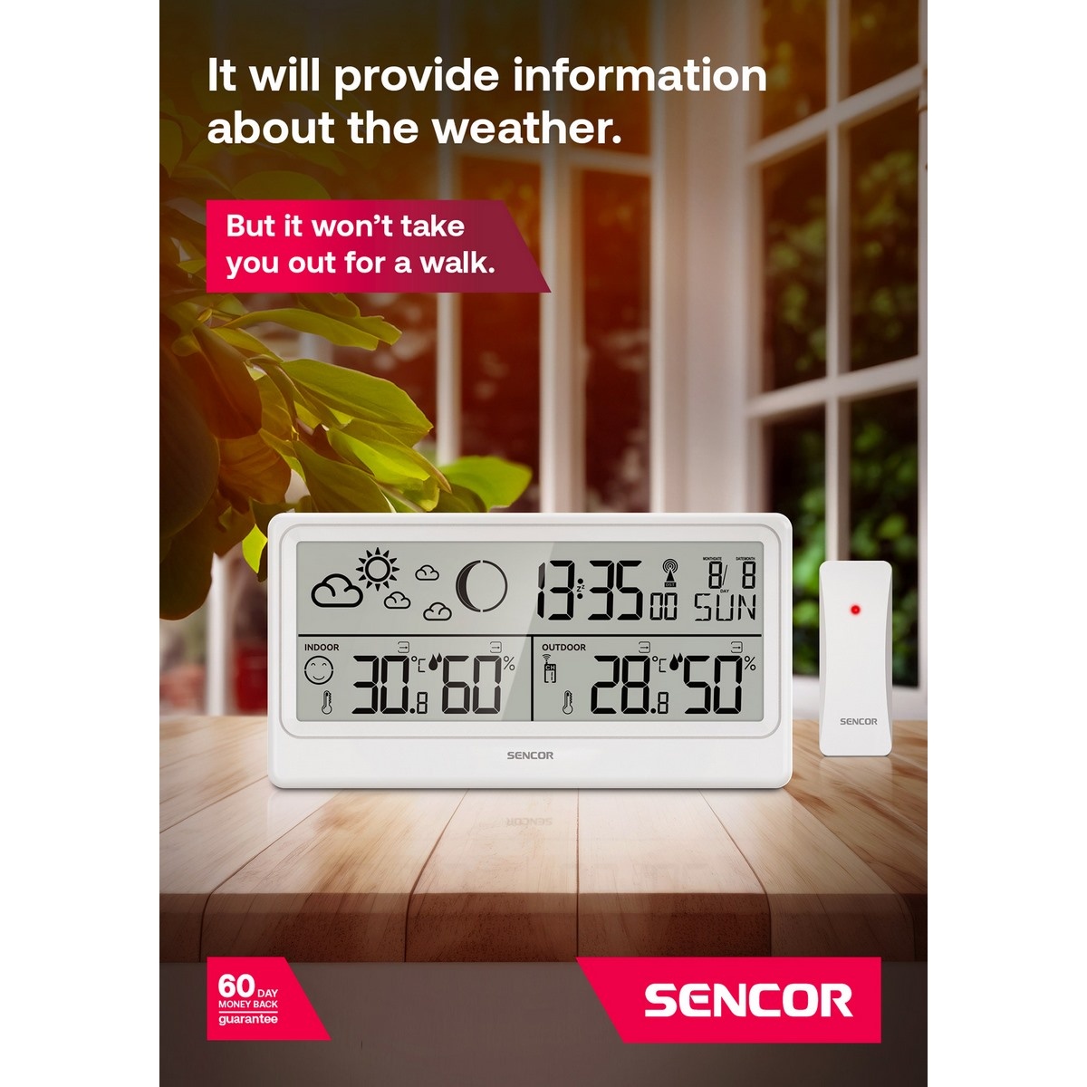 Sencor SWS 3600 meteostanice s bezdrátovým snímačem, bílá - thumb (3)