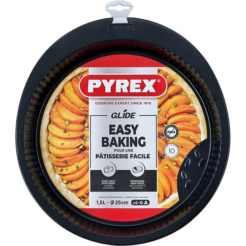 Pyrex torta forma z rebrkami Glide 25 cm