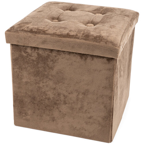 Sklopni stolček za shranjevanje Halden, 38 x 38 x38 cm, temno rjava