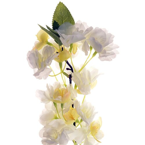 Mű virágzó ág, fehér, 100 cm