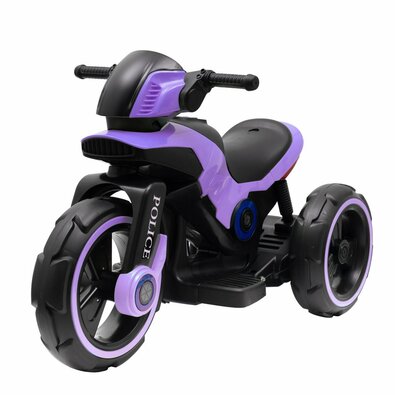 Baby Mix Motocykl elektryczny dla dzieci Policja, fioletowy