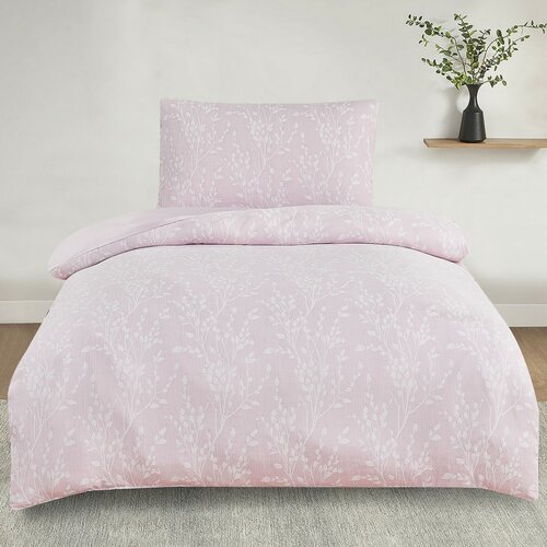 Lenjerie de pat din jacard Boston roz, 140 x 200cm, 70 x 90 cm