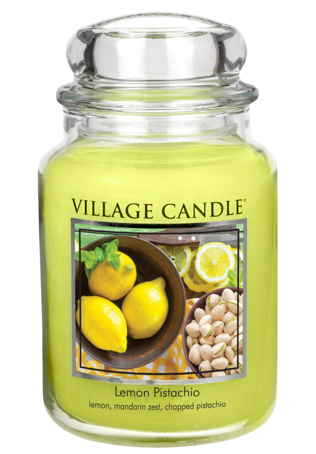 Village Candle Vonná svíčka ve skle, Citrón a pistácie, Lemon Pistachio, 645 g, 645 g