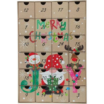 Adventní kalendář Joy, 38 x 26 x 6,5 cm