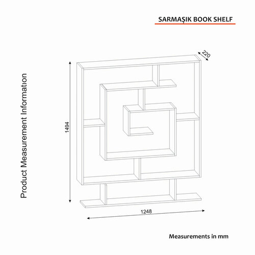 Bücherregal Sarmasik Wenge