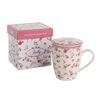 Altom Folly porcelánbögre szűrővel és fedéllel, 300 ml