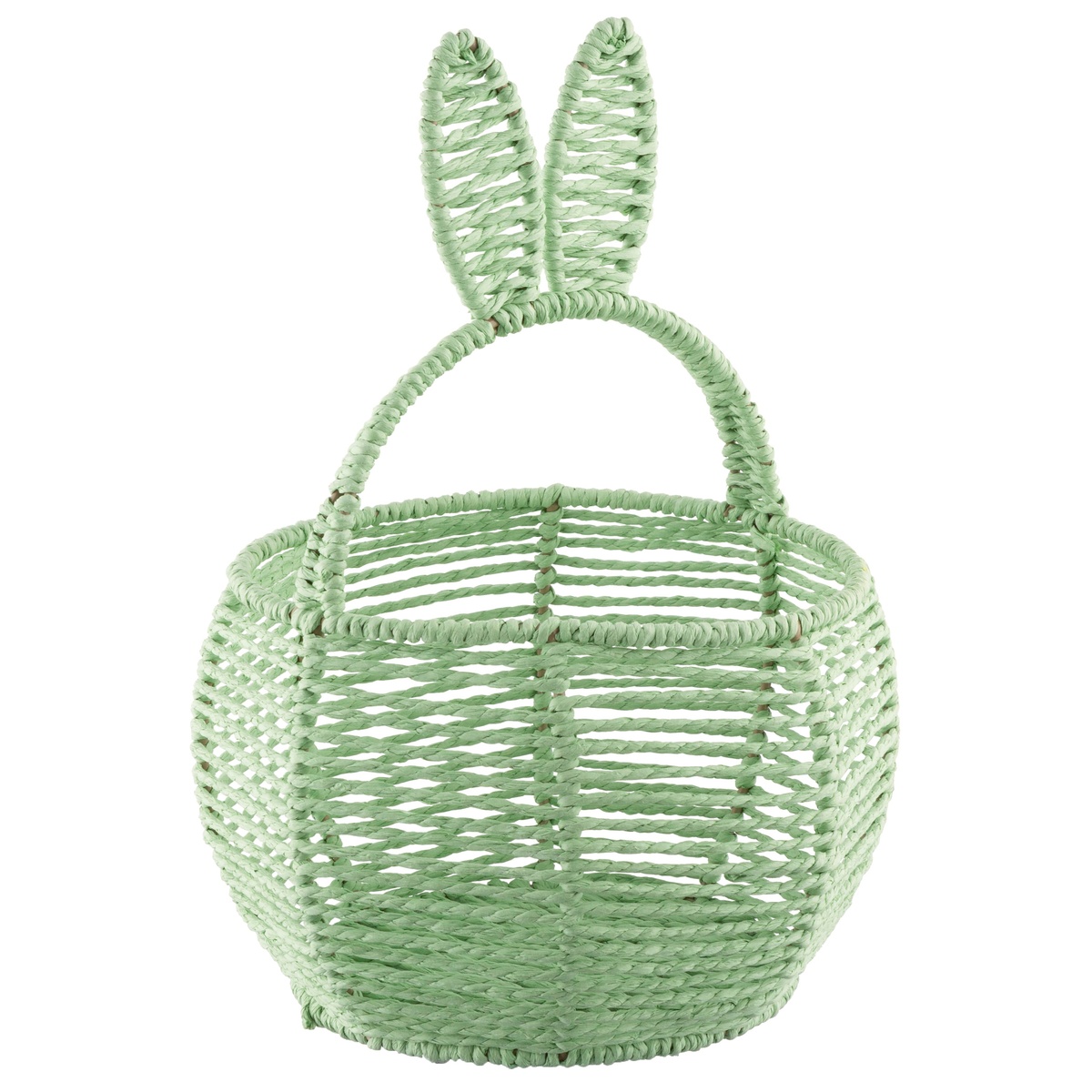 Altom Kötött kosár kerek füllel, 18 x 18 x 13/30cm, zöld, zöld termék 2. képe