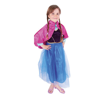 Rappa Costum pentru copii Prințesa regatului deiarnă Anna, dimensiunea 1.5 mm. S