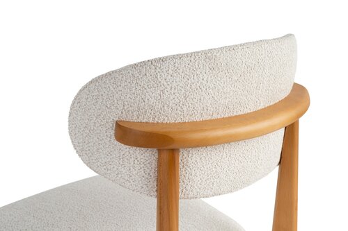 Set de scaune de sufragerie Lionte White and DarkOak, 2 buc.