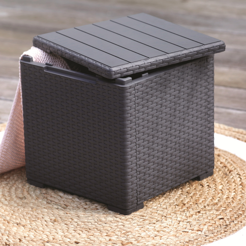Keter stolik do przechowywania Vigo, 37 x 37 x 37 cm, grafitowy