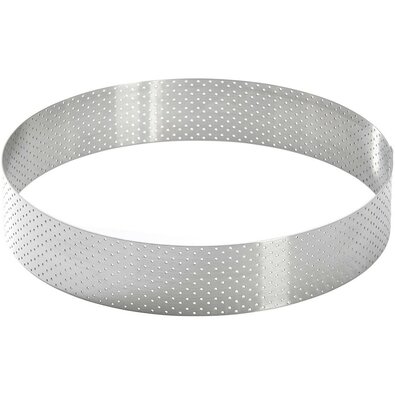 De Buyer 3098.07 perforiran okrogel okvir za torte18,5 cm, nerjaveče jeklo