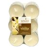 Čajové svíčky Vanilla, zatavené, 12 ks, Spaas, béžová