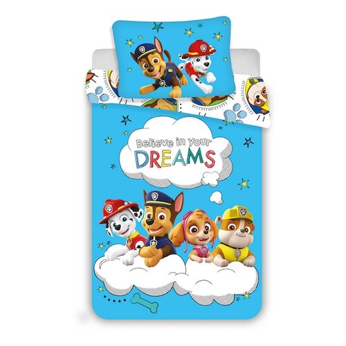 Obrázok Jerry Fabrics Detské bavlnené obliečky do postieľky Paw Patrol 276 , 100 x 135 cm, 40 x 60 cm