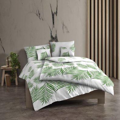 Kvalitex Tropical pamut ágyneműhuzat fehér, 140 x 200 cm, 70 x 90 cm
