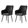 Sada jídelních židlí Nova Black and Black, 2 ks