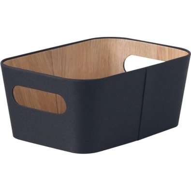 Kitchisimo Set 2 úložných košíkov 26 × 18 × 11 cm, čierna