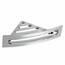 GEDY CP80 Eck-Duschablage mit Leiste, 23 x 7,5 x 23 cm, rund, silber