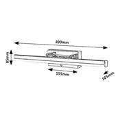 Rabalux 75016 kúpeľňové LED svietidlo Turgon, 13 W, chróm