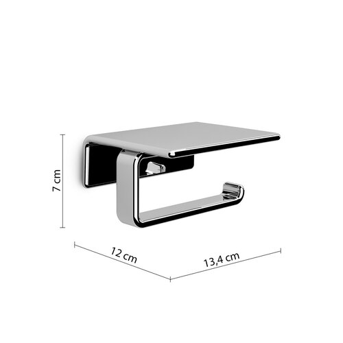 GEDY A92513 Il Giglio uchwyt na papier toaletowy z półeczką, chrom