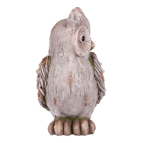 Decorație de grădină Bufniță, gri, 24 x 22 x 40 cm
