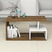 Couchtisch Arte White and Dark Walnut
