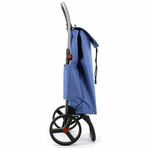 Geantă de cumpărături Rolser I-Max Tweed 2 LogicRSG pe roți, albastră