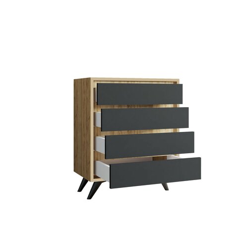 Komoda Suvera Oak and Anthracite