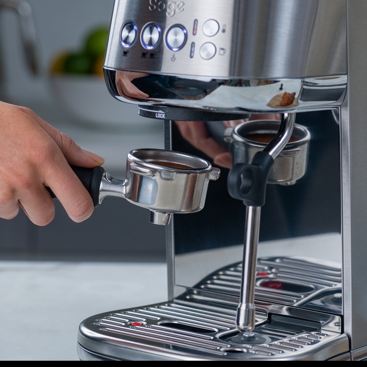 Sage SES500BSS espresso, strieborná