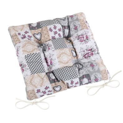 Bellatex Sitzkissen DITA gesteppt Patchwork love, 40 x 40 cm