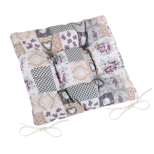 Bellatex Sedák DITA prešit Patchwork love, 40 x 40cm