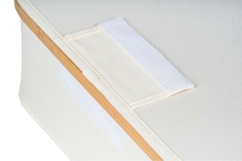 Úložný box G21 30 x 15 x 15 cm, bambusový s vekom, béžový