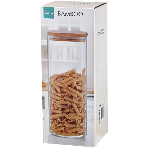 4Home Üveg élelmiszer tároló fedéllel Bamboo, 2000 ml