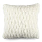 Poszewka na poduszkę włochata pikowana biały, 45 x 45 cm
