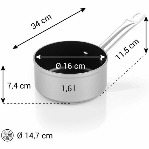 Tescoma GrandCHEF+ serpen 16 cm, 1,3 l