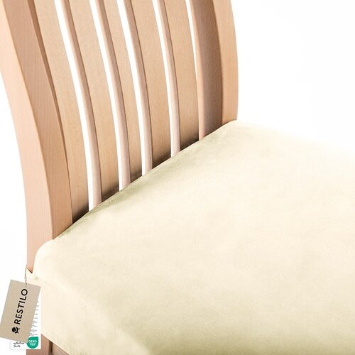 Restilo Spannbezug für Stuhlsitz Sento Creme, 40 x 40 + 5 cm