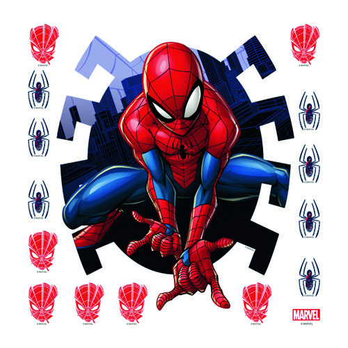 Samolepicí dekorace Spiderman, 30 x 30 cm