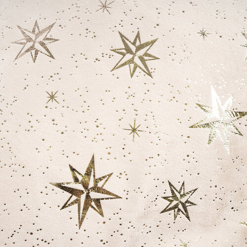 Vianočný dekoračný vankúšik Stars, béžová, 45 x 45 cm