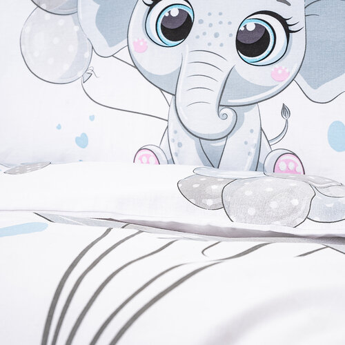 4Home Baumwollbettwäsche für Kinder Elephant, 100 x 135 cm, 40 x 60 cm