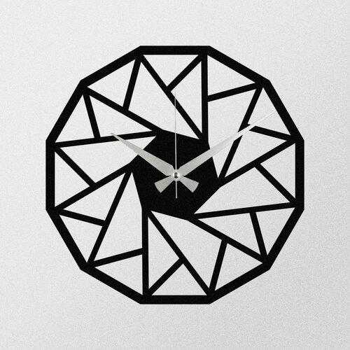 Nástěnné hodiny Triangle S007 Black, 48 x 48 cm