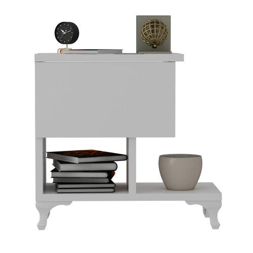 Stolik nocny Cast White