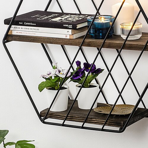 Полиця Lila Black and Walnut